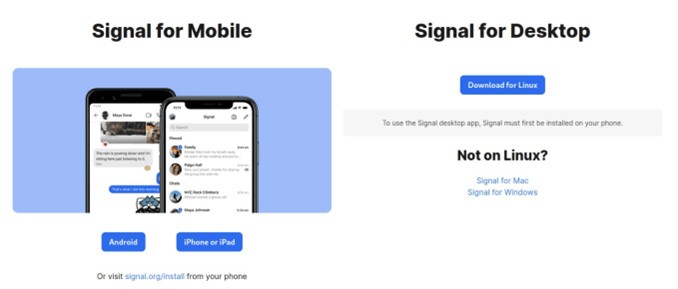 Signal for desktop and mobile